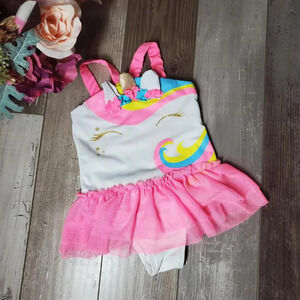 Penelopemack Ltd. Toddler Girl One Piece Unicorn Tutu Swimsuit Size 2T EUC